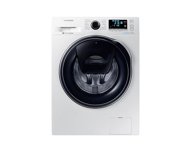 Buy Samsung 10kg Front Load Washing Machine in White - Front View