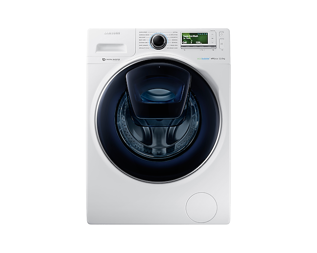  Samsung Front Load Washing Machine with Digital Inverter, White (WW12K8412OW/FQ) 12kg