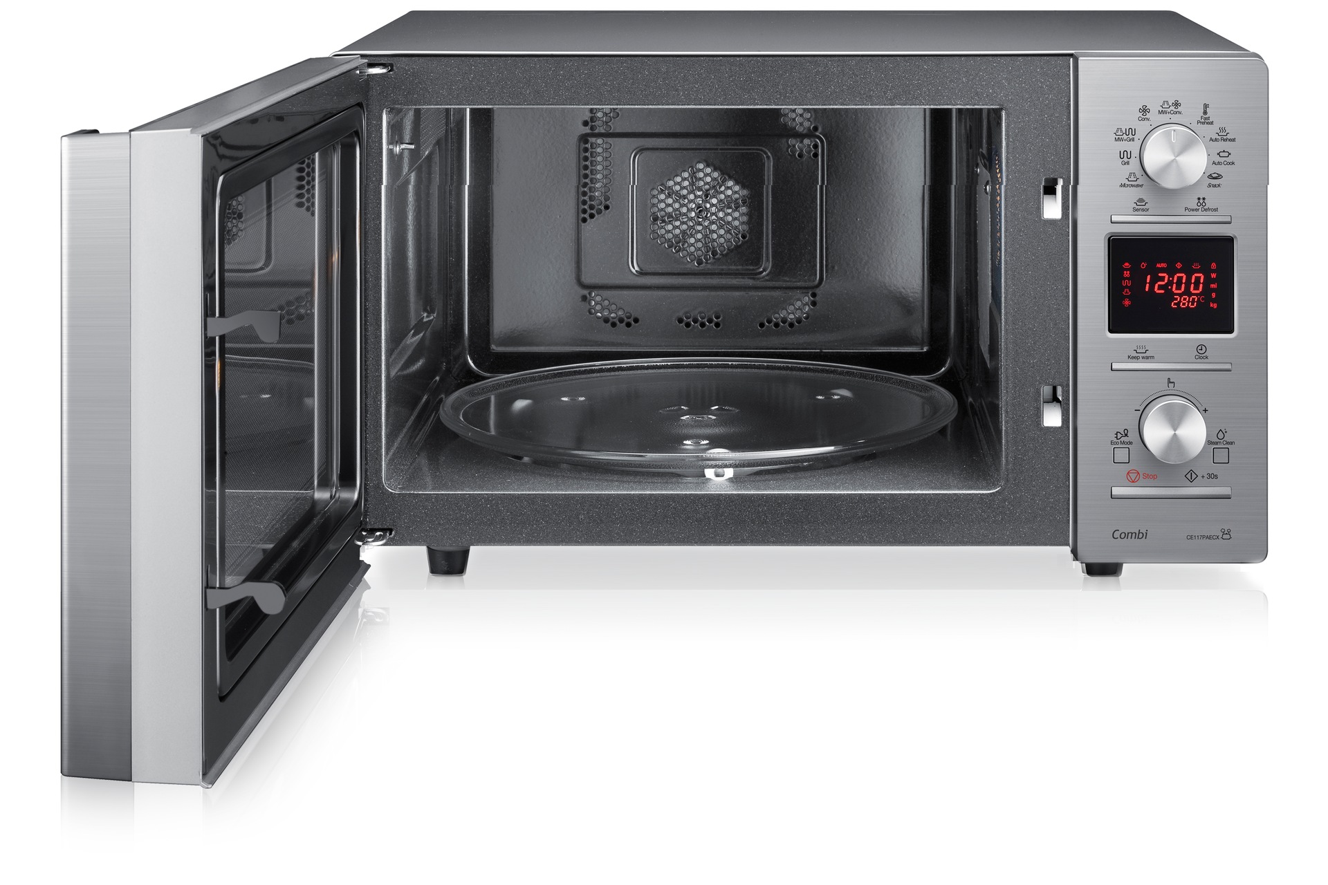 CE117PAE 2 Front Open Silver