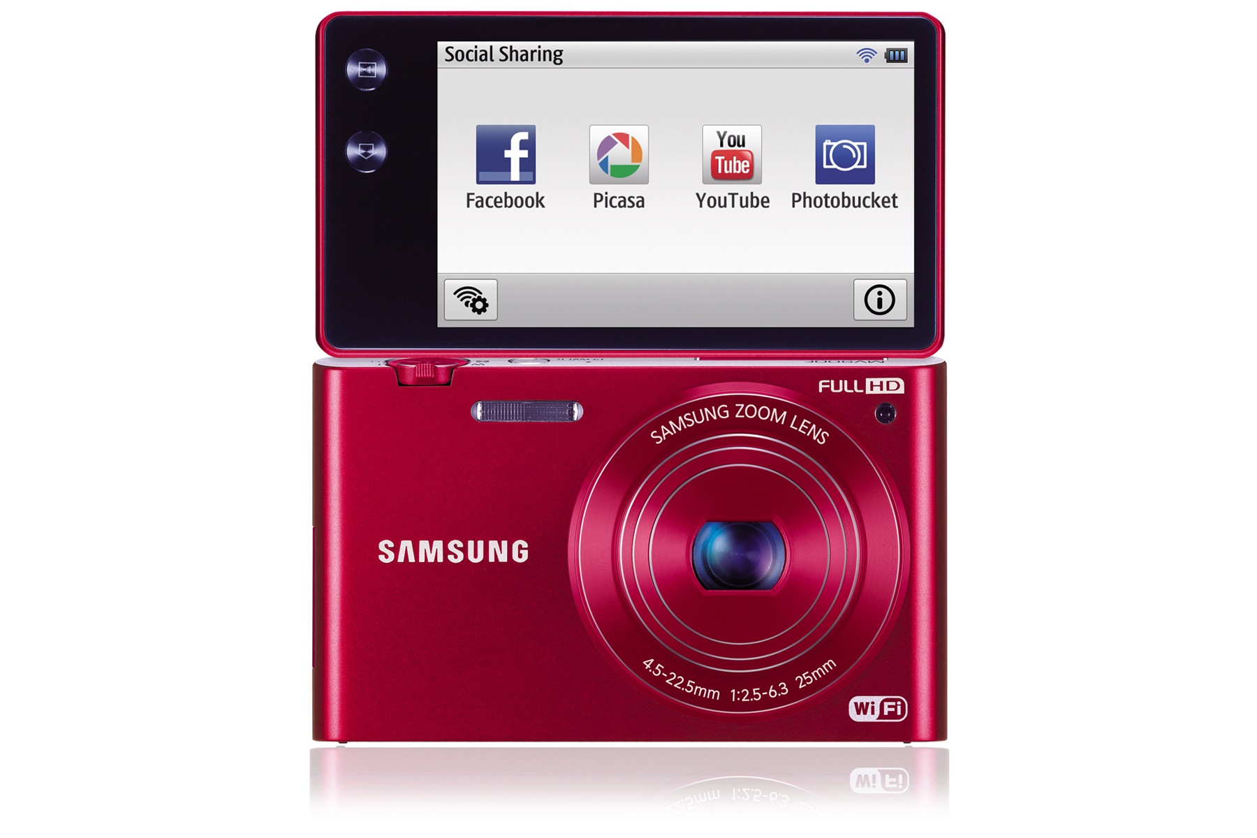 SAMSUNG MV900F 42 Front Open Red