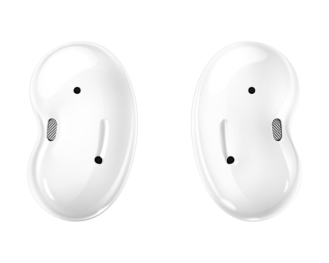 Samsung Galaxy Buds Live (SM-R180NZWAASA), Mystic White Colour ergonomic active noise cancelling wireless earbuds.