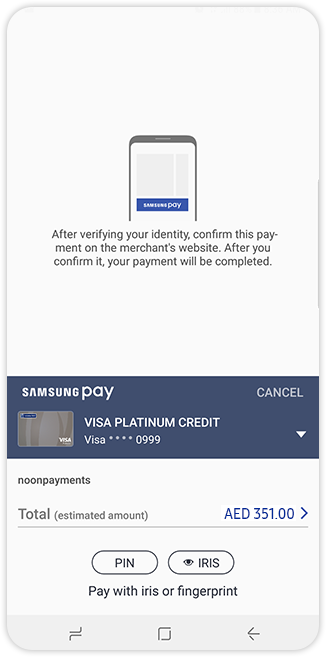 samsung payment login