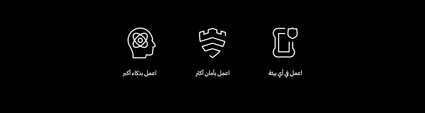 اعمل بقدر أكبر من الذكاء, اعمل بأمان أكثر, اعمل في أي بيئة