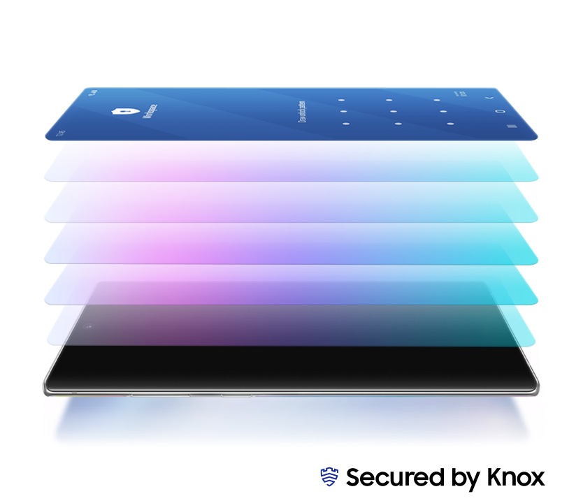 أمان هاتف يشتمل على منصة Samsung Knox ويُعد من بين الهواتف المحمولة المخصصة لأغراض العمل والمشتملة على تشفير شبكة Wi-Fi والحماية البيومترية Samsung Pass