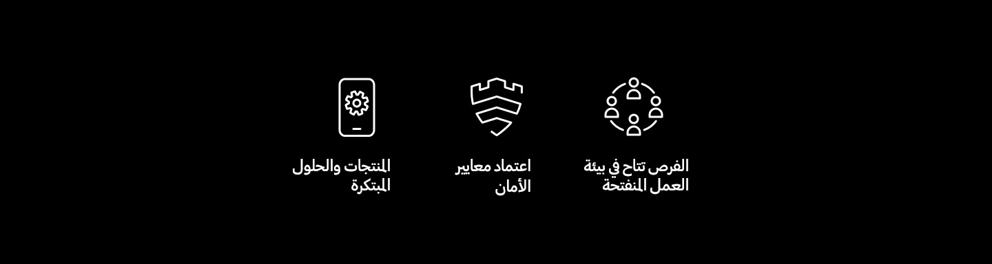 المنتجات والحلول المتقدمة, اعتماد معايير الأمان, تُتاح الفرص في ظل وجود بنية منفتحة من