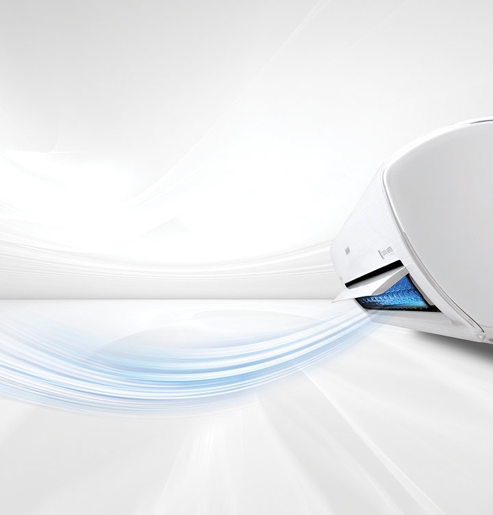 The Samsung air conditioner has been designed from the ground up to be outstandingly efficient. Its unique triangle architecture has a wider inlet, so more sir ca ne drawn in.