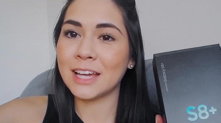 Click to play a video with reviews A front view of a woman speaking