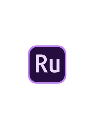 Ícone roxo do logótipo do Adobe Premiere Rush (Ru)