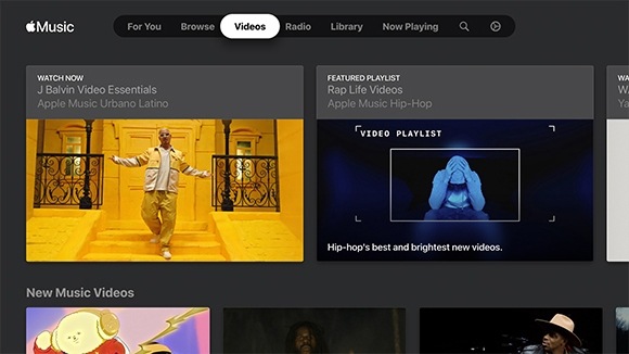 'L’interface utilisateur graphique (GUI) Vidéos montrant une section Regarder maintenant et Playlist recommandée.