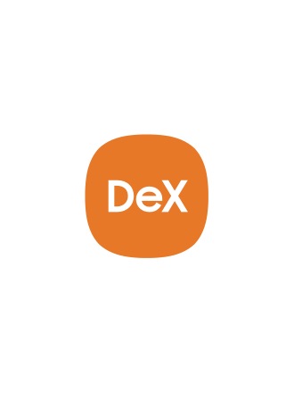 Une boîte orange avec des coins arrondis et le mot « DeX » écrit en blanc, superposé sur le dessus