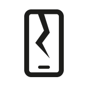 Image shows broken screen