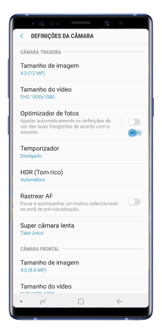 Desligar o Optimizador de fotos