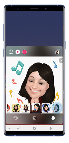 Seleccione o seu emoji na janela Mensagem em directo