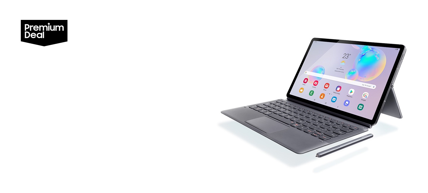 Galaxy Tab S6 plus Book Cover Keyboard geschenkt