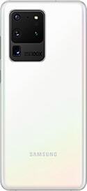 Cloud White Galaxy S20 in Ultra White von hinten gesehen