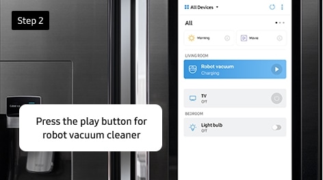 Step 2. Press the play button for robot vacuum cleaner
