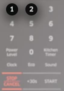 Microwave keypad