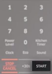 Microwave keypad