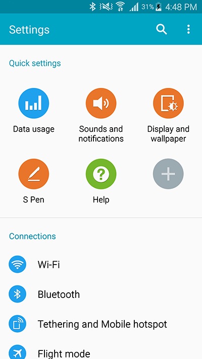 Open Settings Application