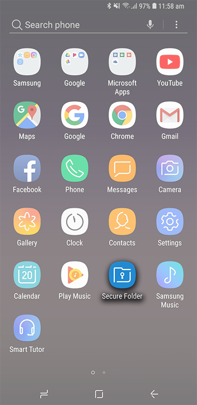 Open Secure Folder