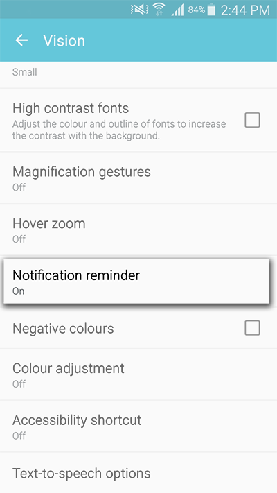 Select Notification Reminder