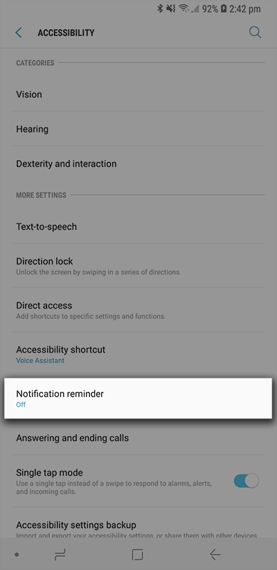 Tap Notification Reminder