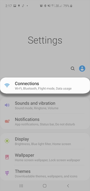 Tap on Connections