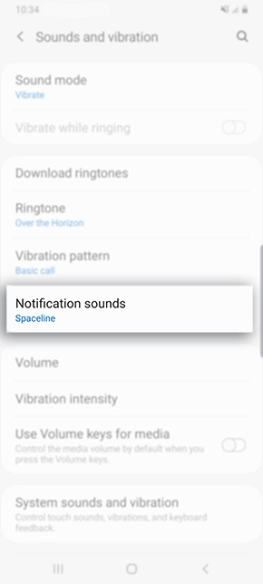 Tap on notification sound