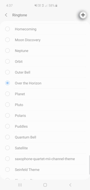 Tap on the plus button