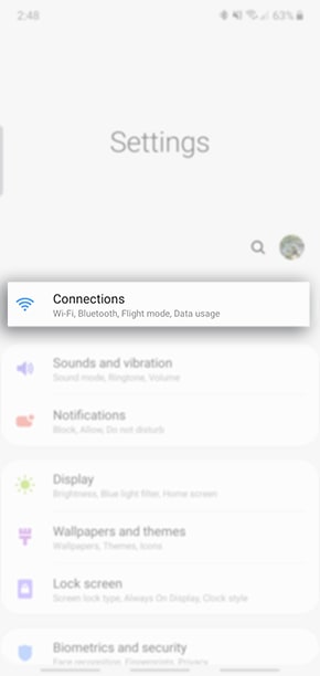 Tap on Connections