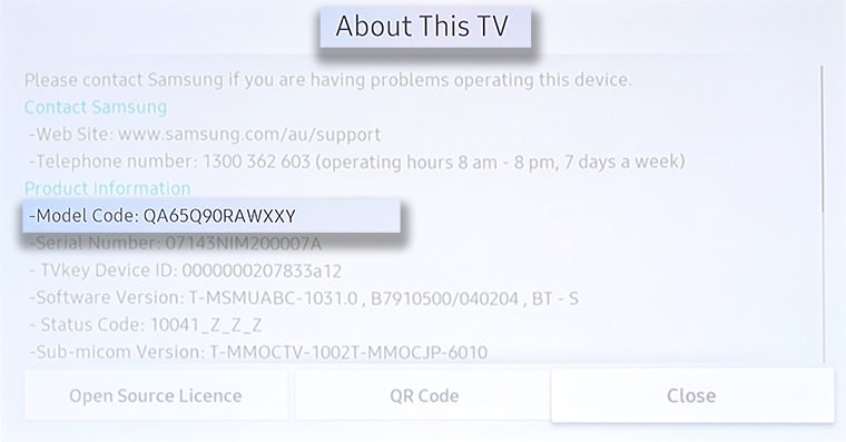 About this TV