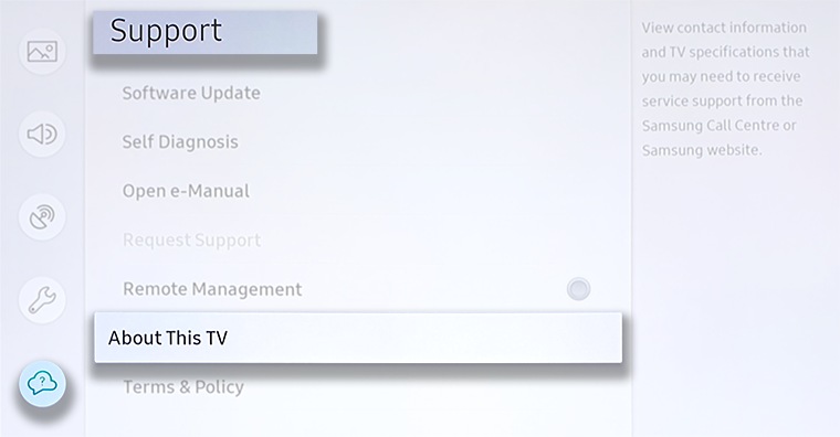 About this TV
