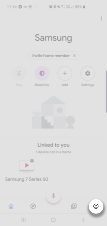 Samsung Account selection