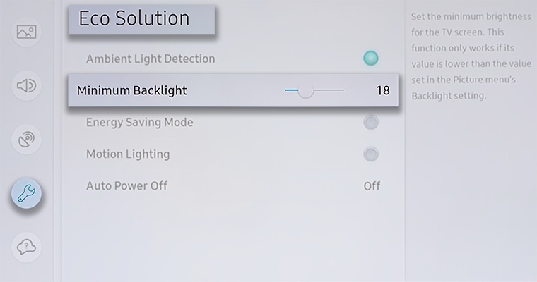 Minimum Backlight.