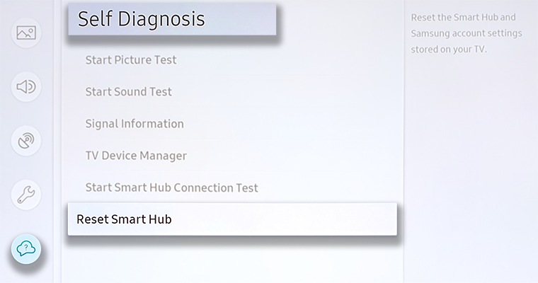 Self Diagnosis settings