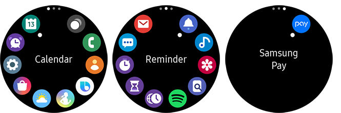 Viewing apps list when connected to Samsung phone