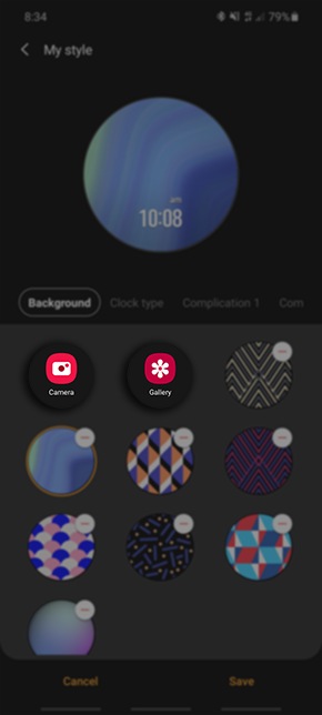 Select Camera or Gallery