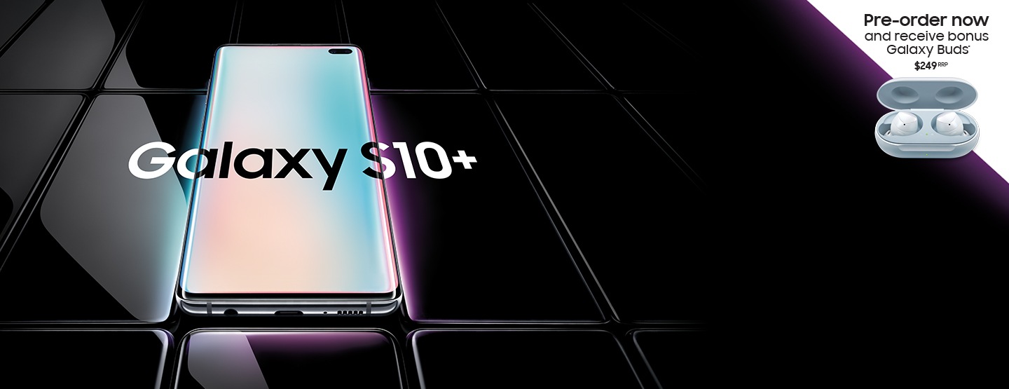 Teaser image for Galaxy S10+ invitation with the number 10 shown sideways.