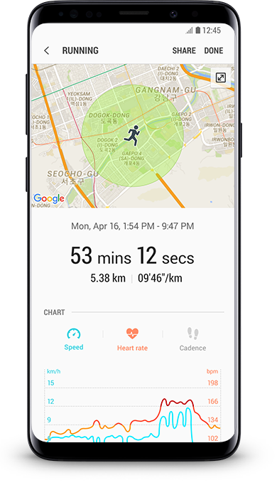 samsung finish what you start - galaxy s9 track automoatically