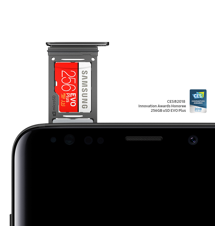 Samsung's microSD card with up to 256GB of capacity for photos and video on your compatible smartphone.