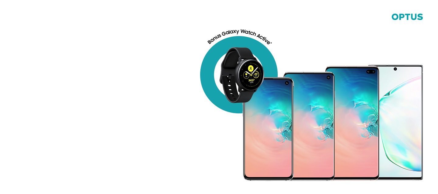 Image of bonus Galaxy Watch Active with S10 series phones and Note10+