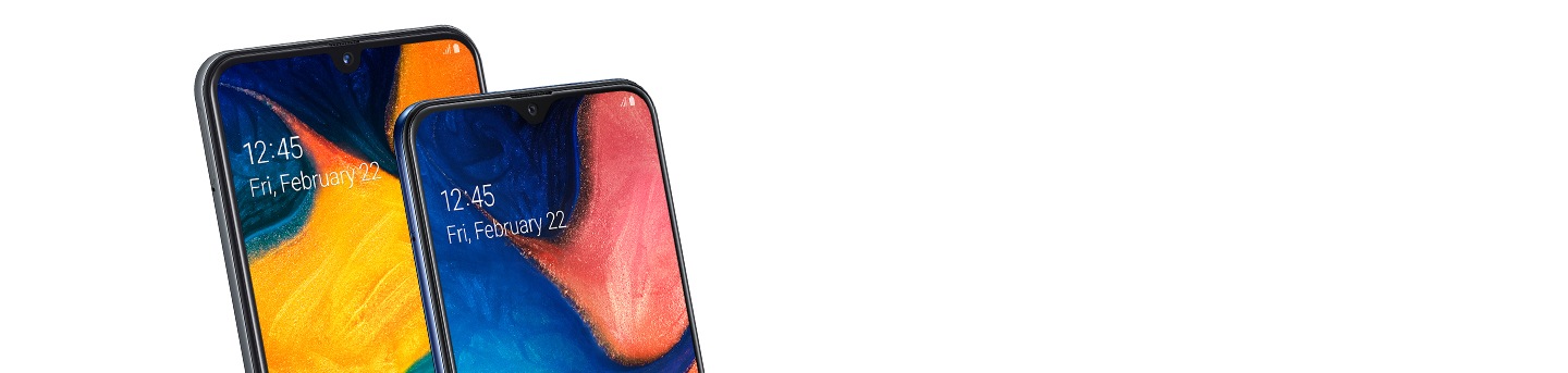 Samsung smartphones Galaxy A30 and A20