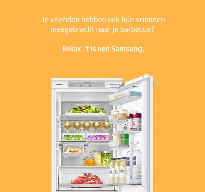 Cool Select refrigerator on a yellow background