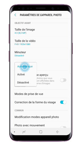 Mode HDR automatique