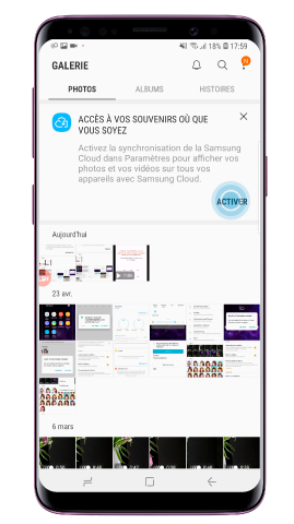 Synchronisation automatique de la galerie