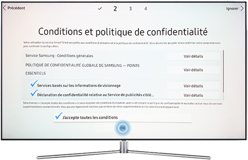 Accepter les termes et conditions