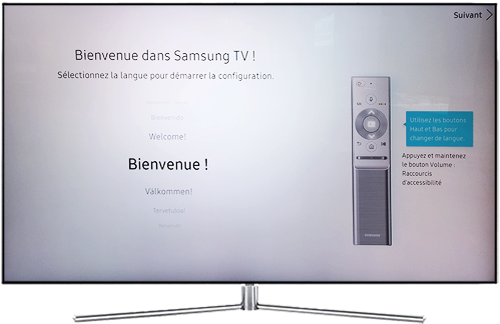 Sélectionner Bienvenue pour démarrer la configuration en français