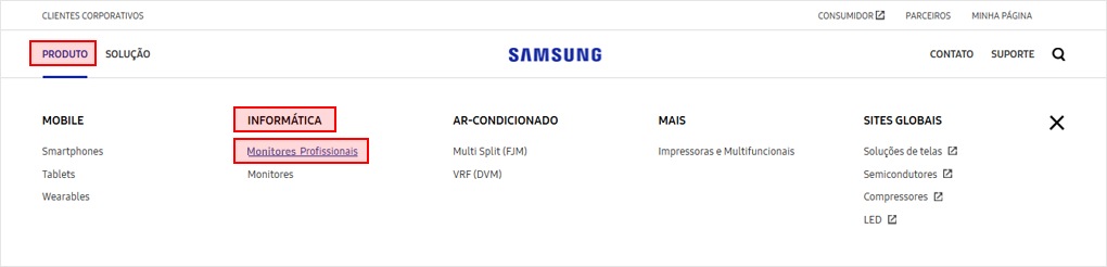Como localizar submenus em nossa Barra de Navegação Global