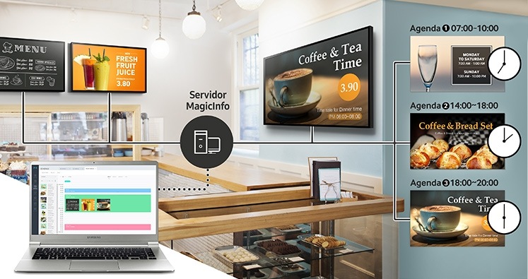 Gerencie todas as sinalizações Samsung SMART remotamente a partir de um local central