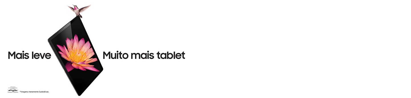 Dois Samsung Galaxy Tab S3 um prata em perspectiva traseira e ao lado outro Samsung Galaxy Tab S3 preto em perspectiva frontal